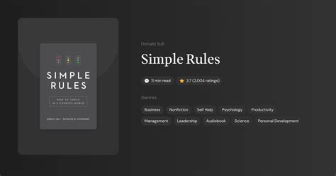 Smart Choices, Simple Rules