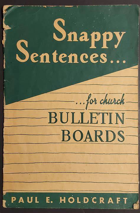 Snappy Sentences for Church Bulletin Boards