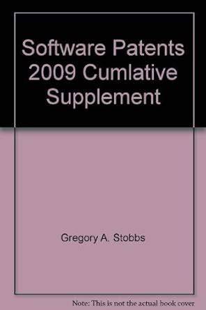 Software Patents 2009 Cumlative Supplement