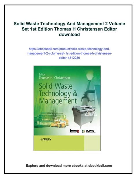 Solid Waste Technology and Applications