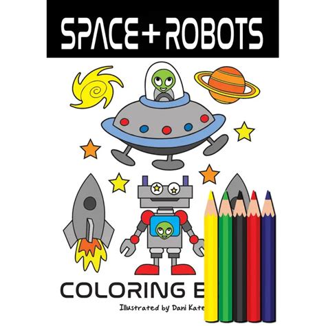 Space robots: Coloring book