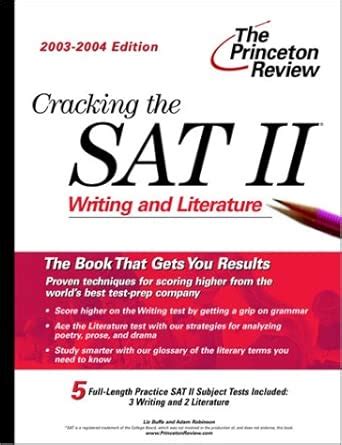 Ssparknotes 2003, 2004 SAT II Writing