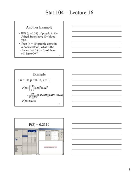 Stat 104 Spring 2014 Lecture Slides Volume 1
