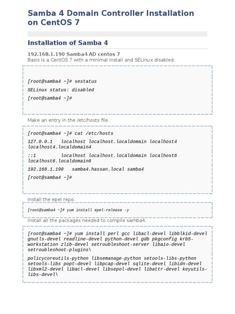 Step by Step Primary Domain Controller PDC Linux (samba)