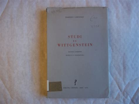 Studi Su Wittgenstein. Seconds Edizione...