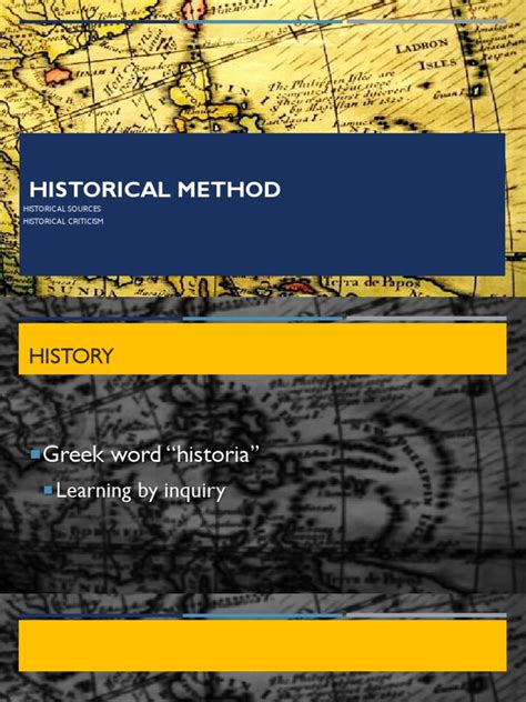 Studies in Historical Method