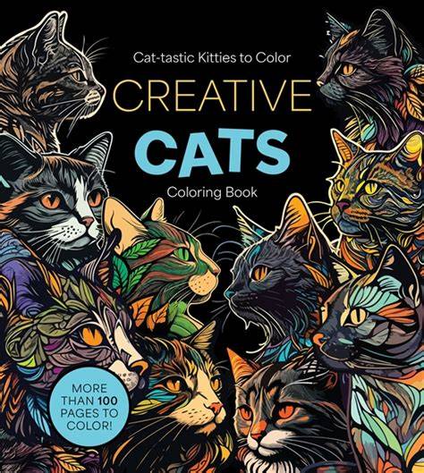 Stylish Cats Coloring Book