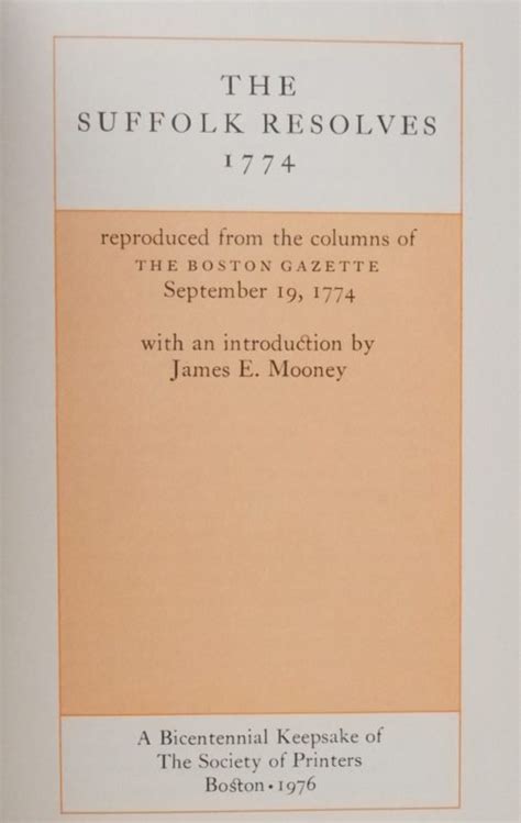 Suffolk Resolves 1774