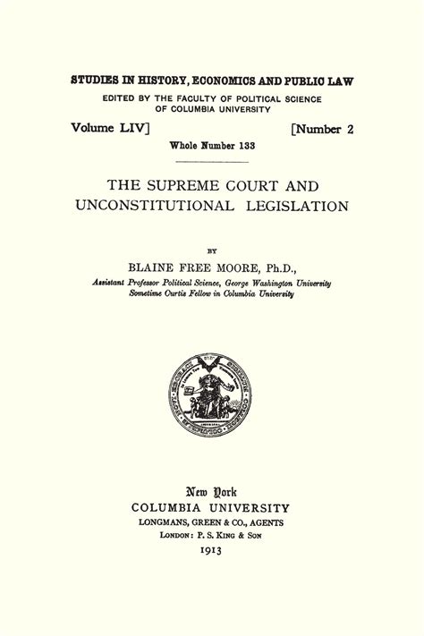 Supreme Court and Unconstitutional Legislation