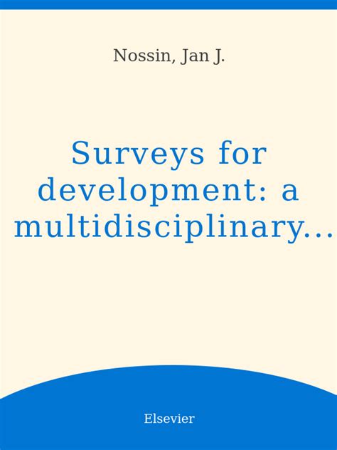 Surveys for Development: A Multidisciplinary Approach