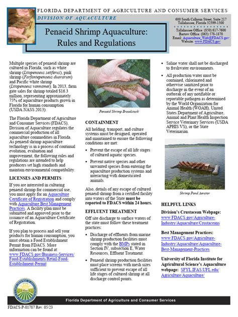 Synoptic rationale of existing Florida shrimp regulations