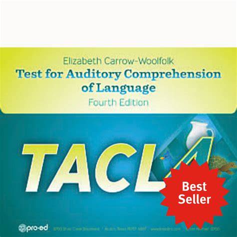 Tacl-3: Test for Auditory Comprehension of Language