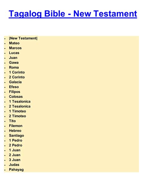 Tagalog New Testament