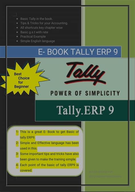 Tally Erp9 E - Book : Simple Steps Easy Language