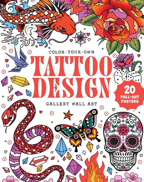 Tattoo Design Coloring Book
