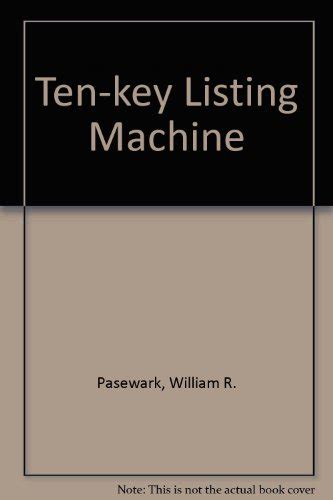Ten-Key Adding-Listing Machine Course