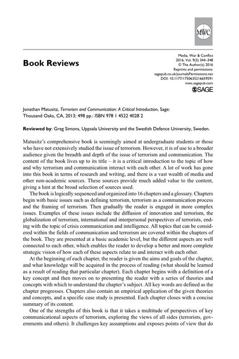 Terrorism and Communication: A Critical Introduction