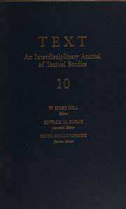 Text: An Interdisciplinary Annual of Textual Studies