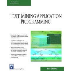 Text Mining Application Programming with CD