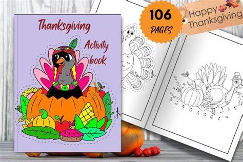 Thanksgiving Activity Book: For Kids 4-7