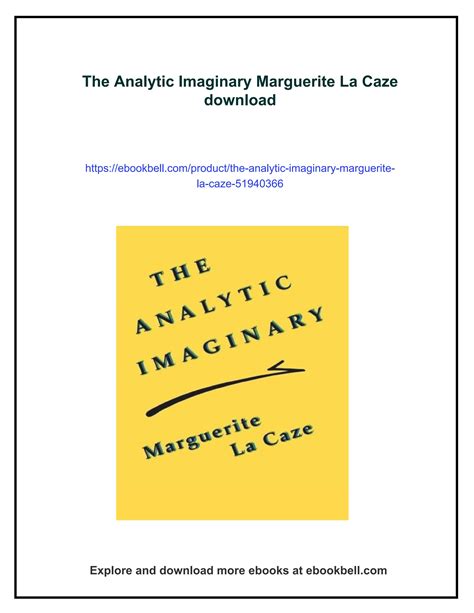 The Analytic Imaginary