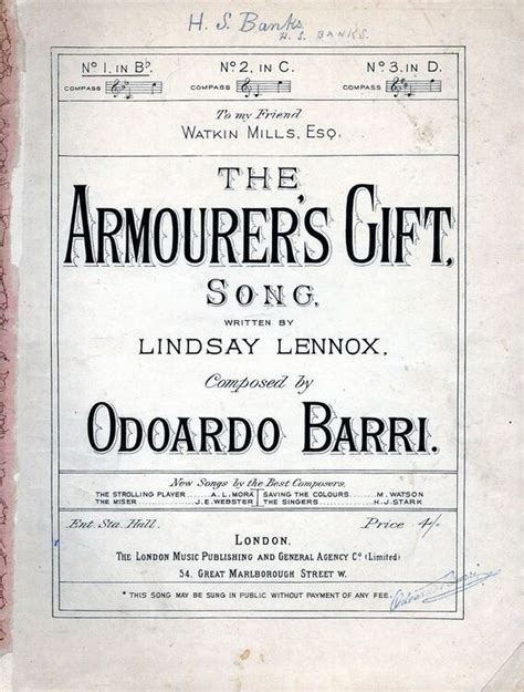 The Armourer's Song, etc