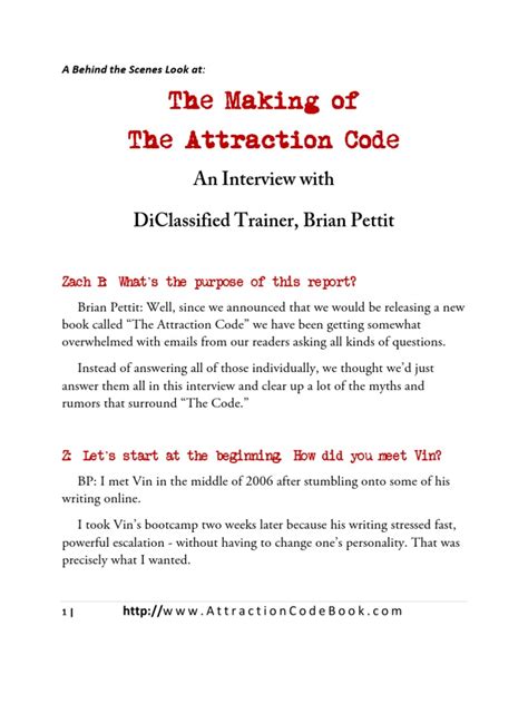 The Attraction Code