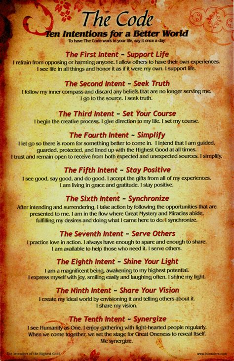 The Code: Ten Intentions for a Better World