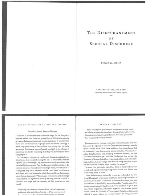 The Disenchantment of Secular Discourse