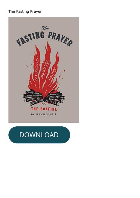 The Fasting Prayer