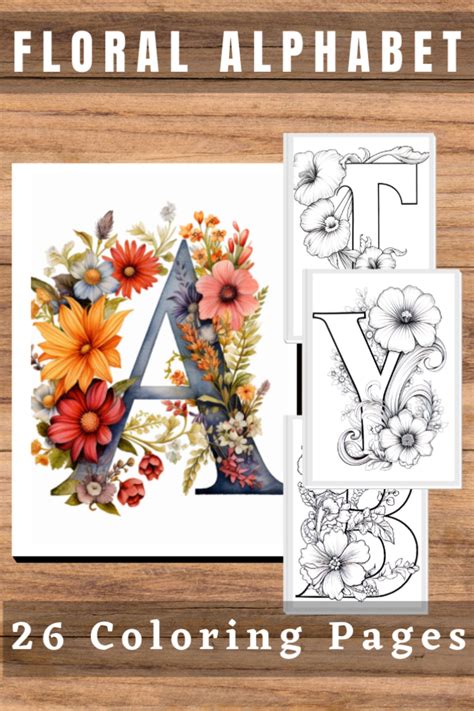 The Floral Alphabet Coloring Book