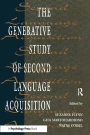 The Generative Study of Second Language Acquisition