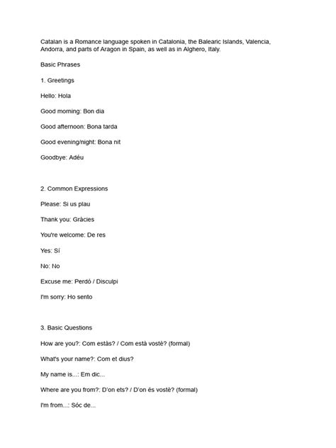 The Language Guide for Travelers - Catalan to Ewe