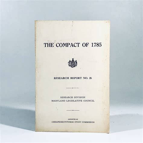 The Maryland-Virginia compact of 1785