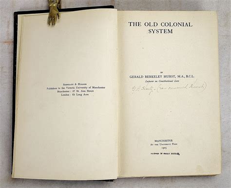 The Old Colonial System
