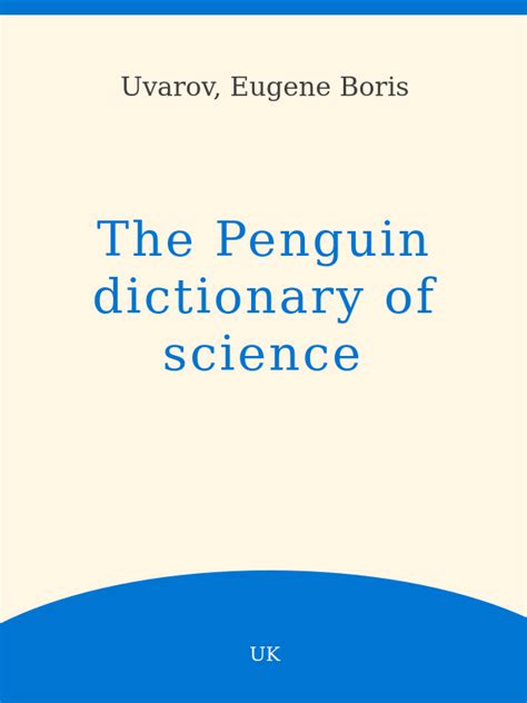 The Penguin Dictionary of Science