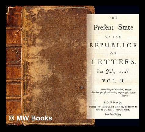 The Present State Of The Republick Of Letters