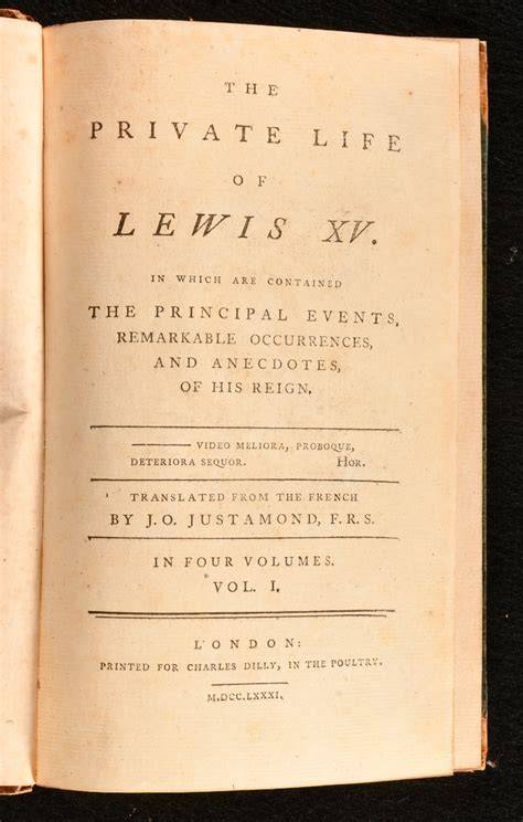 The Private Life Of Lewis Xv....