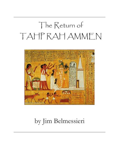The Return of Tahp Rah Ammen