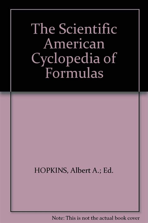 The Scientific American Cyclopedia of Formulas