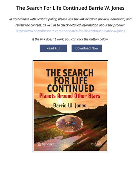 The Search for Life Continued