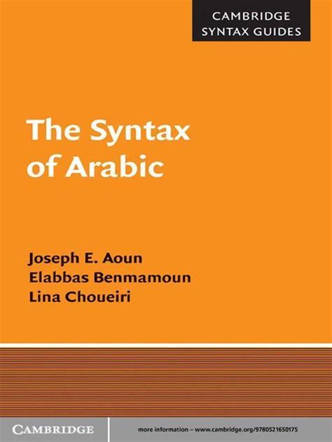 The Syntax of Arabic (Cambridge Syntax Guides)