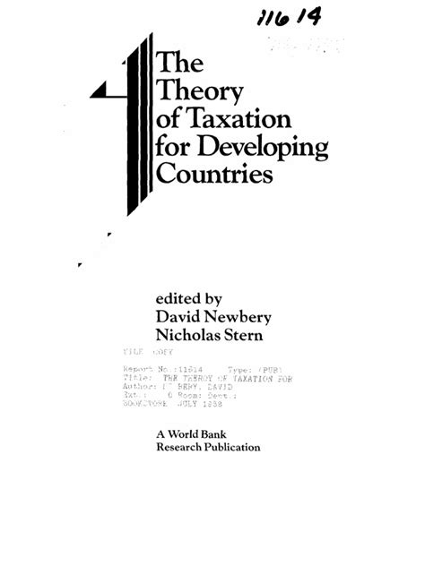 The Theory of Taxation for Developing Countries