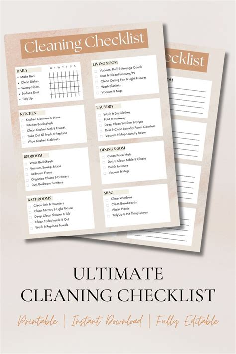 The Ultimate Cleaning Checklist