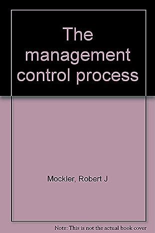 The management control process