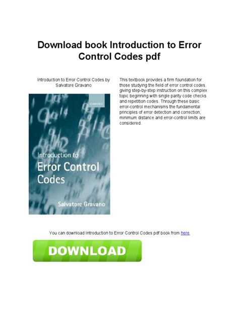 Theory and Practice of Error Control Codes