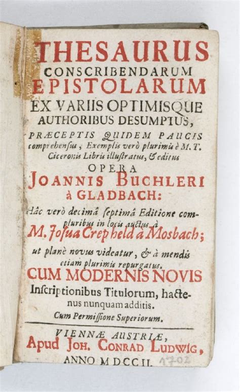 Thesaurus Conscribendarum Epistolarum... (Latin Edition)