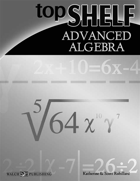 Top Shelf Advanced Algebra Student Book