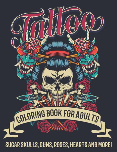 UNIQUE PATCHY TATTOO COLORING BOOK