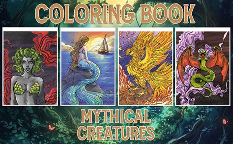 Unbound: Adult Mythical Creatures Coloring Book